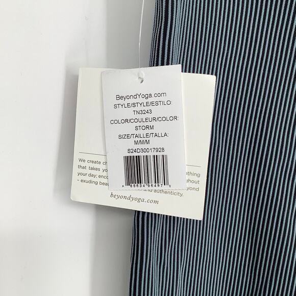 Beyond Yoga Womens Medium Storm Dimensions High Waist Midi Ribbed Leggings L4-15 - Picture 6 of 9